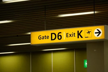 Foto op Canvas Gate D6 in Schiphol Airport, Amsterdam © Andreas Nägeli