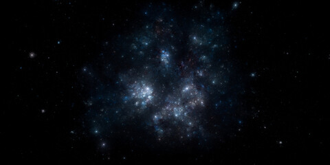 Banner Star field background . Starry outer space background texture . Colorful Starry Night Sky Outer Space background. 3D illustration