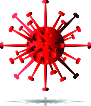 3d rendered illustration of a red Corona virus