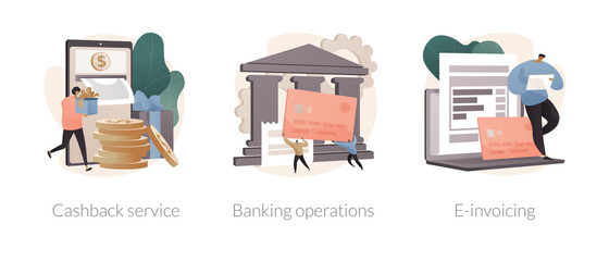 Financial software abstract concept vector illustrations.