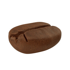 One coffee bean. 3D illustration