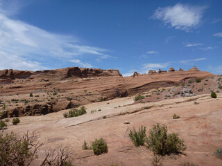 Scenic landscape at Arches National Park in Utah