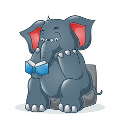 elephant cartoon with sign