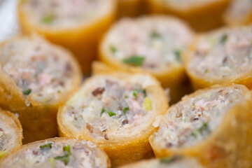 Deep fried spring rolls, Por Pieer Tod or Fried spring rolls