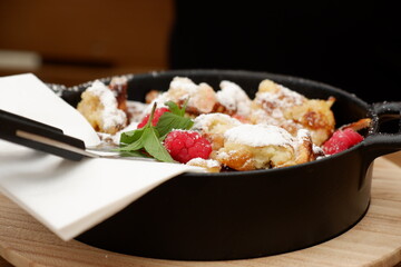 Kaiserschmarrn served on the Zirben Alm