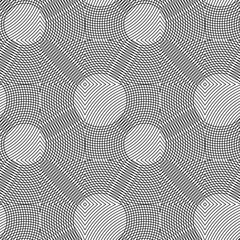Abstract vector seamless op art pattern. Op art, graphic ornament. Optical illusion