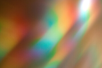Blurred Colorful background light reflection. Rainbow Light Leaks Prism Colors. Vintage Retro...