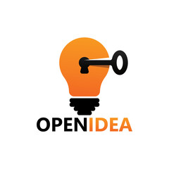 Key open idea logo template design