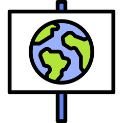 Earth Sign icon, Earth Day related vector