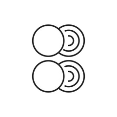 Cream eyeshadow color line icon. Pictogram for web page, mobile app, promo.