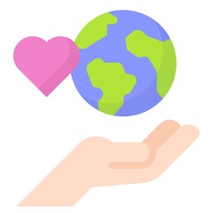 Earth Care icon, Earth Day related vector
