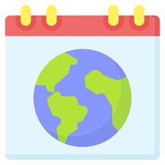 Calendar icon, Earth Day related vector