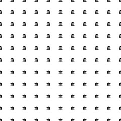Square seamless background pattern from black bank symbols. The pattern is evenly filled. Vector illustration on white background