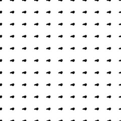 Square seamless background pattern from geometric shapes. The pattern is evenly filled with black sports whistle symbols. Vector illustration on white background