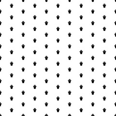 Square seamless background pattern from geometric shapes. The pattern is evenly filled with black basketball symbols. Vector illustration on white background
