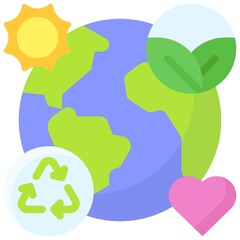 Ecology management icon, Earth Day related vector