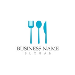 spoon and fork logo and symbol vector image