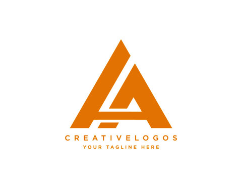 Letter A Logo Design, Creative Letter AA Logo, Alphabet Logo Vector, Triangle A Logo Vector