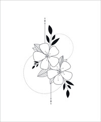 Vector flower composition