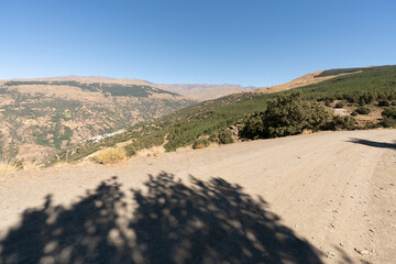 Mountainous landscape in Sierra Nevada in southern Spain