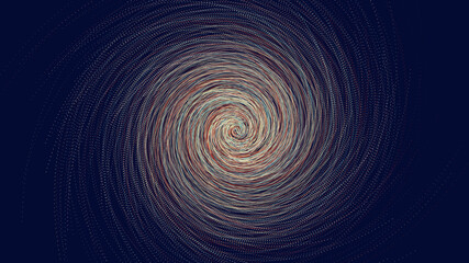 Computer generated image of a spiral swirling in space