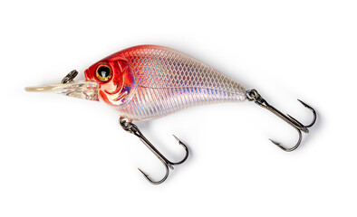 Fishing lure on white