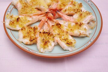 海老のガーリックパン粉焼き