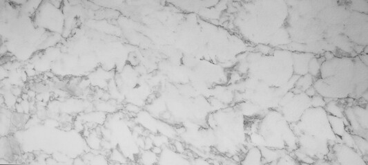 Marbled background banner panorama - High resolution white grey gray Carrara marble stone texture	
