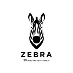 Zebra head logo icon design © Alpha Vector