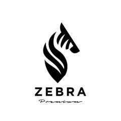Zebra head logo icon design © Alpha Vector