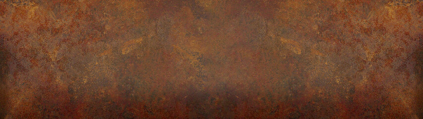 Panele Szklane  Grunge zardzewiały pomarańczowy brązowy metal corten stal kamień tło tekstura transparent panorama