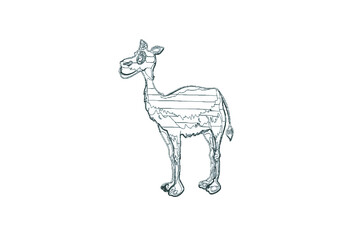 sketch of a camel