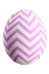 Large picture of an isolated easter egg with a stripes pattern.