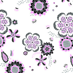 Vector illustration of a beautiful floral bouquet. Liberty style. fabric, covers, manufacturing, wallpapers, print, gift wrap.