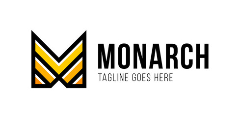 Letter M Crown logo king vector royal icon. Queen logotype symbol luxury design.