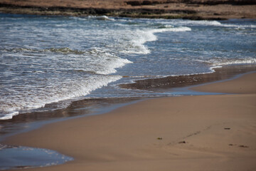 Waves at Mediterranean sea. Seascape background