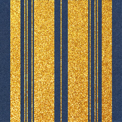 Blue rough denim fabric backdrop with glitter strips pattern