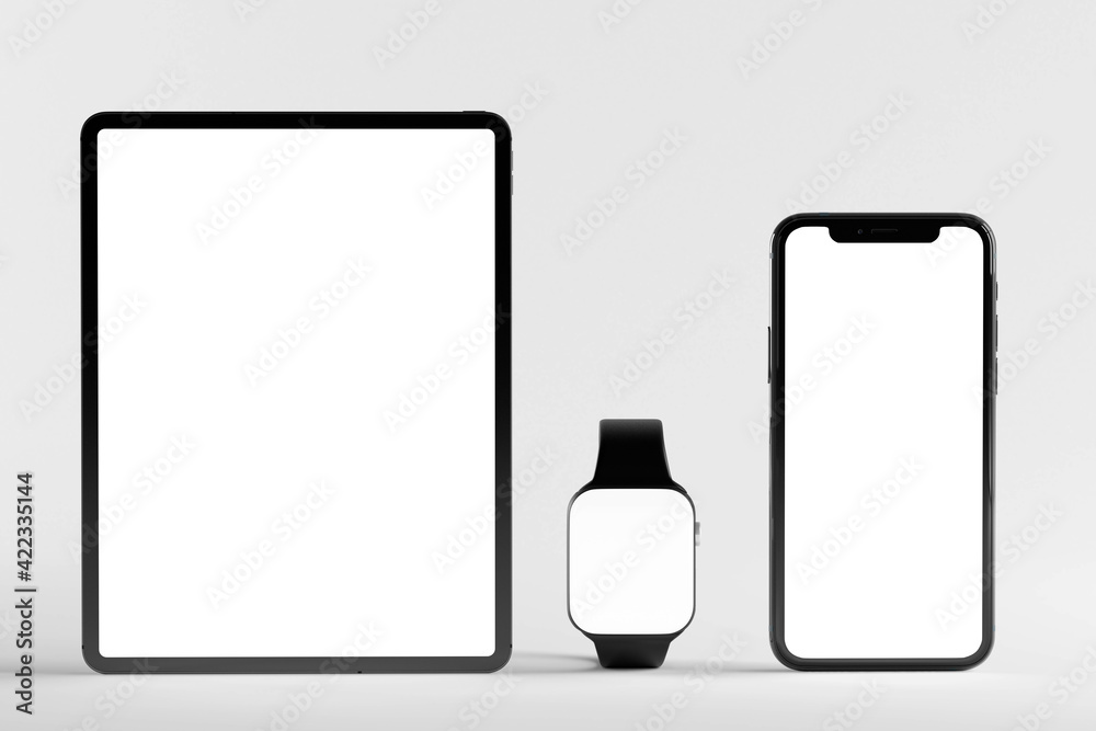 Poster mock up of device - 3d rendering