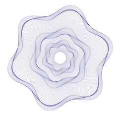 Watermark ,Guilloche rosetta  , design for  background for certificate, 