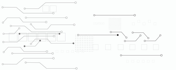 Abstract background technology decoration geometric pattern technology digital lines white background