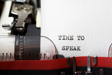 Time to speak