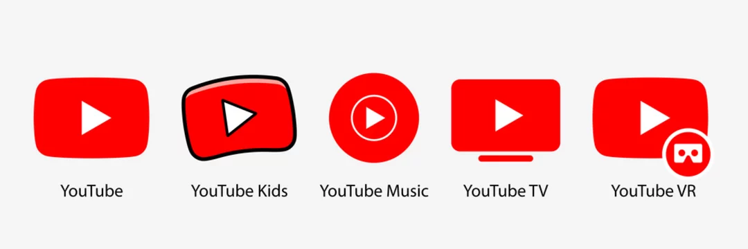 Google Llc Official Logotypes Of Youtube Apps Youtube Youtube Kids Youtube Music Youtube Tv Youtube Vr Kyiv Ukraine March 22 21 Stock Vector Adobe Stock