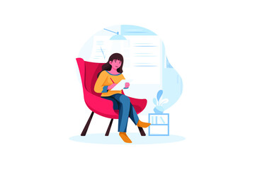 Young beautiful woman silhouette with to do list. 