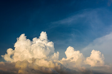Beautiful clouds with the blue sky background