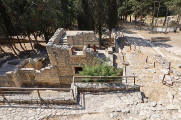 Fototapeta na wymiar The archaeological site of Knossos, in Crete, Greece