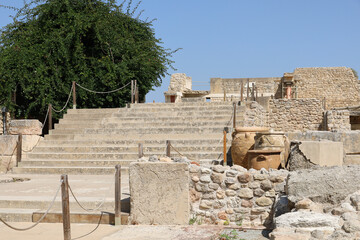 The archaeological site of Knossos, in Crete, Greece