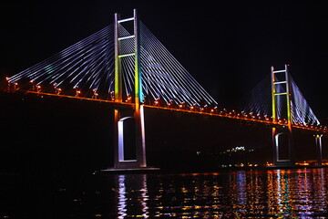 Korea bridge at night