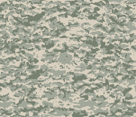 Camouflage pixel background, digital print pattern.
