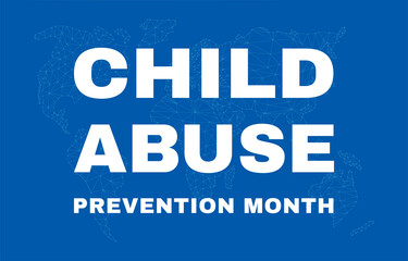 Obraz premium Child Abuse Prevention Month. Annual in April in United States. Template for banner, card, poster. Vector illustration.