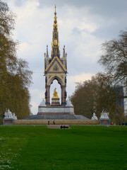 The Albert memorial in Kensington Gardens in London England
